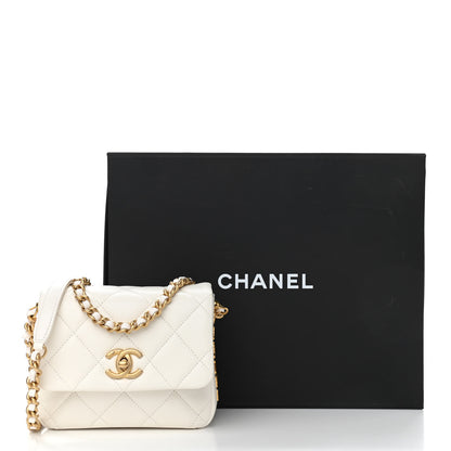 Chanel Lambskin Quilted Mini Side Note Flap White 11 of 11