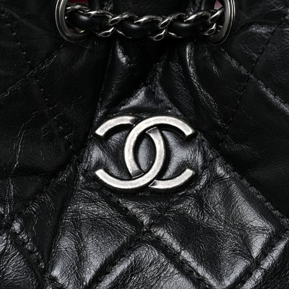 Chanel Aged Calfskin Quilted Gabrielle Backpack Black 12 of 12