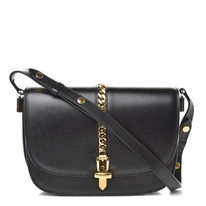 Gucci Azalea Calfskin Small Sylvie 1969 Flap Messenger Bag Black 1 of 10
