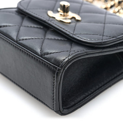 Chanel Lambskin Quilted Mini Trendy CC Clutch With Chain Black 9 of 9