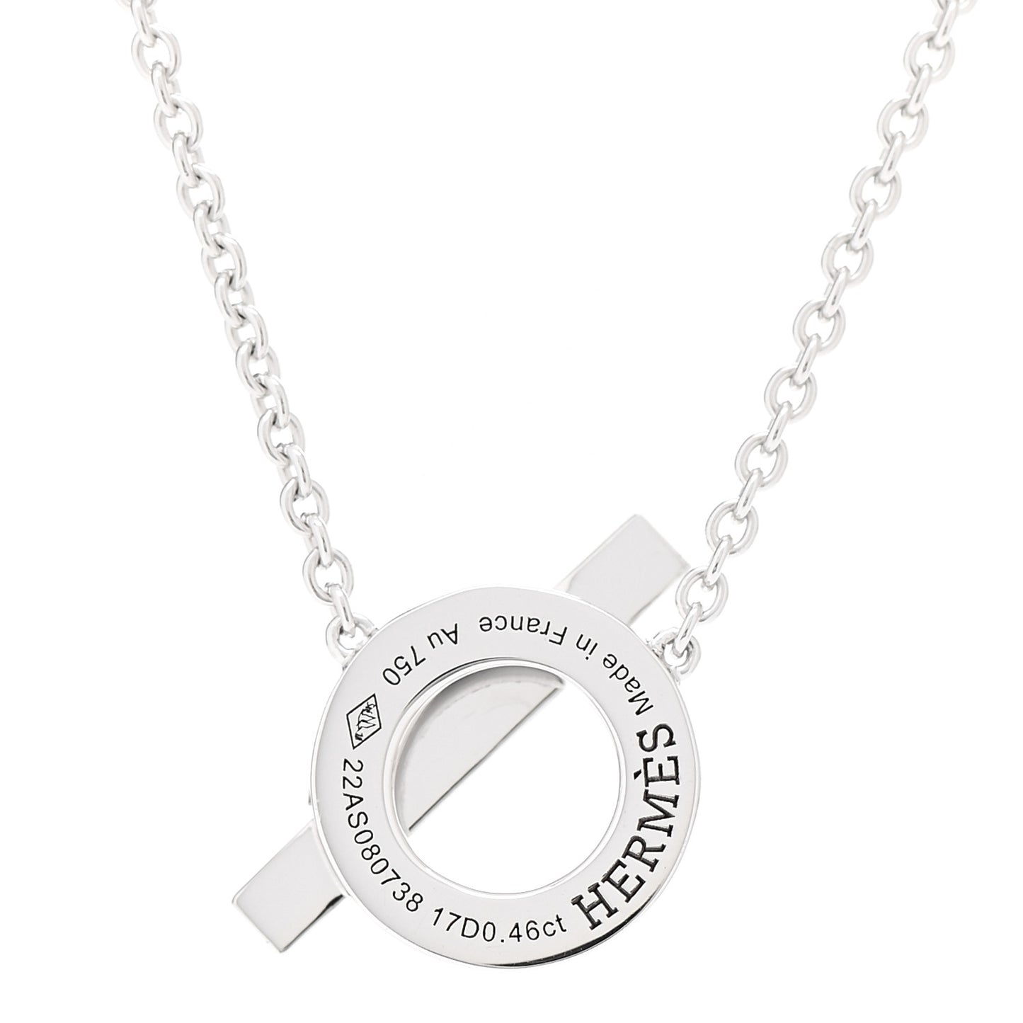 18K White Gold Diamond Finesse Pendant Necklace