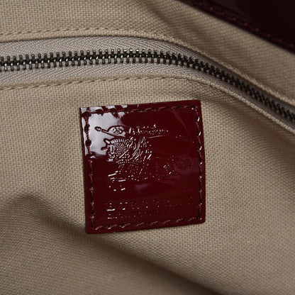 Burberry Nova Check Heart Gracie Diaper Tote Berry Red 6 of 8