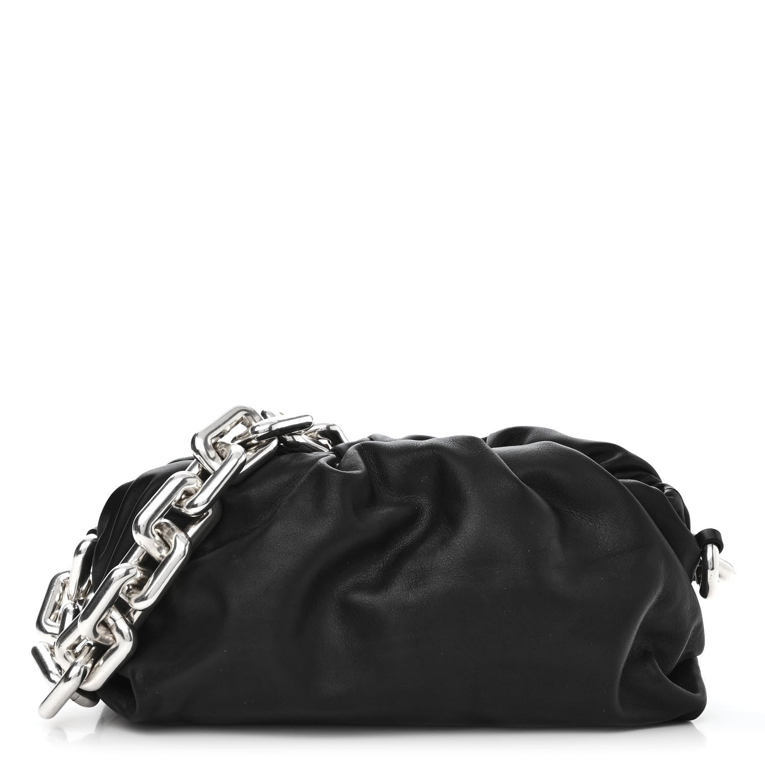 Bottega Veneta Calfskin The Pouch Chain Black 1 of 9