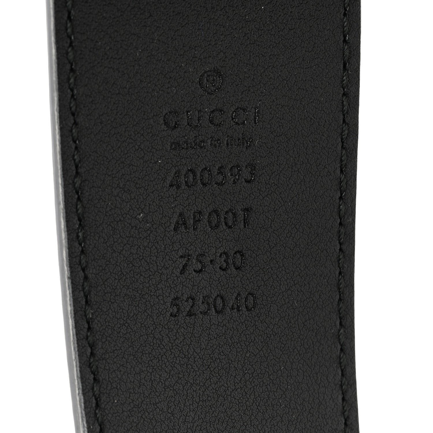 Gucci Calfskin Double G 40mm Belt 75 30 Black 3 of 4