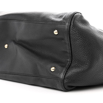 Gucci Pebbled Calfskin Large Soho Shoulder Bag Black 10 of 13