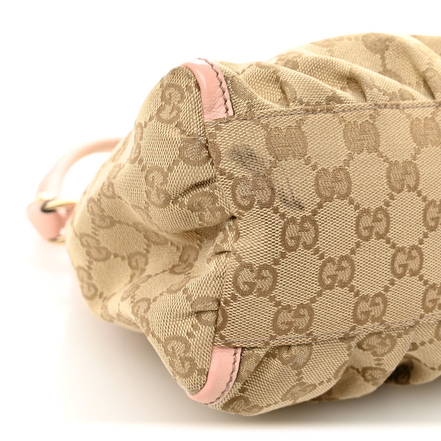 Monogram Medium D Gold Ring Hobo Pink