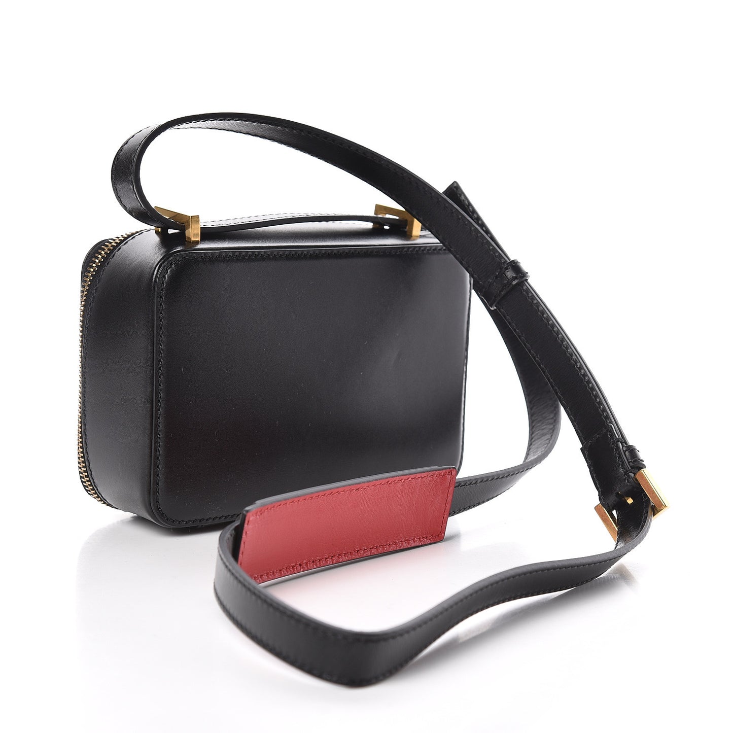 Smooth Calfskin VSling Crossbody Bag Black