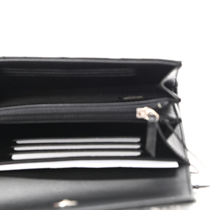 Chanel Lambskin Camellia Studded Medium Card Holder Wallet Black 5 of 8