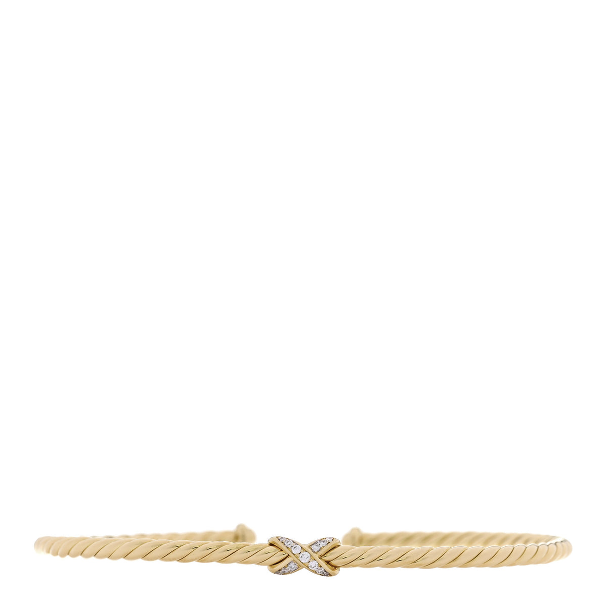18K Yellow Gold Diamond 2.6mm Micro Cablespira Flex X Bracelet