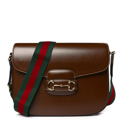 Gucci Azalea Calfskin Web Horsebit 1955 Shoulder Bag Brown Sugar 1 of 8