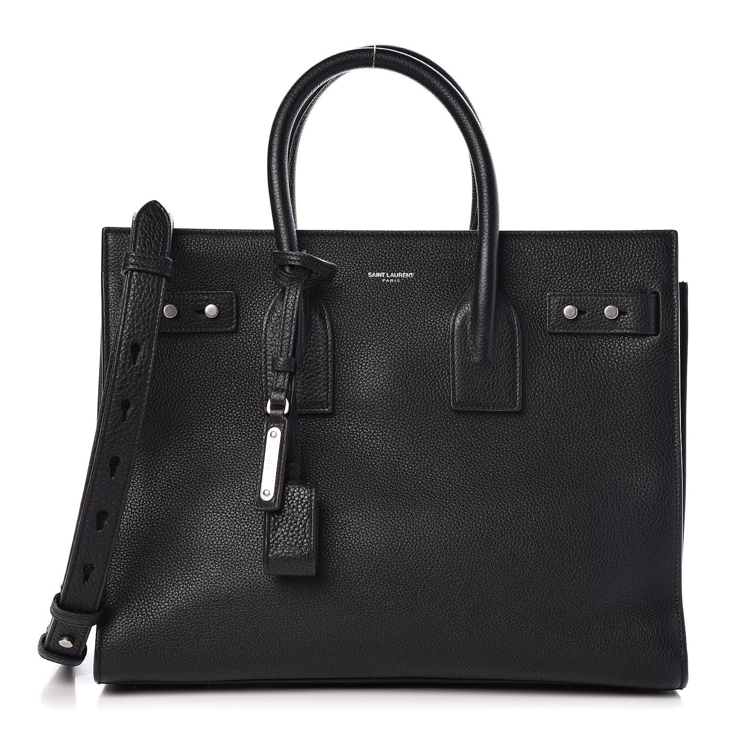 Saint Laurent Grained Calfskin Small Supple Sac De Jour Black 1 of 11