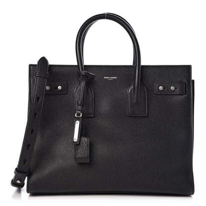 Saint Laurent Grained Calfskin Small Supple Sac De Jour Black 1 of 11
