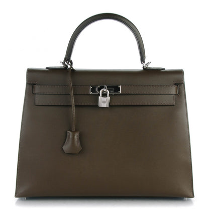 Hermes Grain d'H Kelly Sellier 35 Eucalyptus 1 of 26