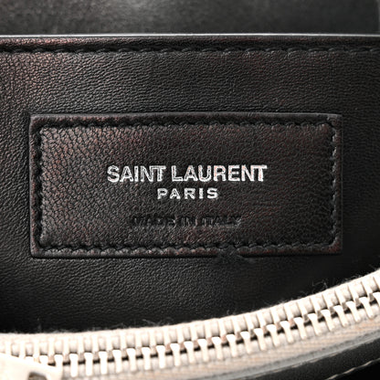 Saint Laurent Metallic Calfskin Y Quilted Monogram Small Loulou Chain Satchel 6 of 11