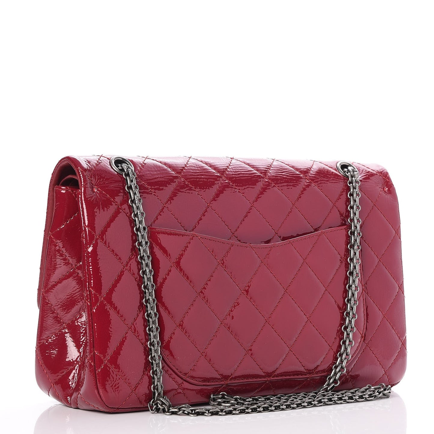 Distressed Patent 2.55 Reissue 227 Flap Raspberry Red