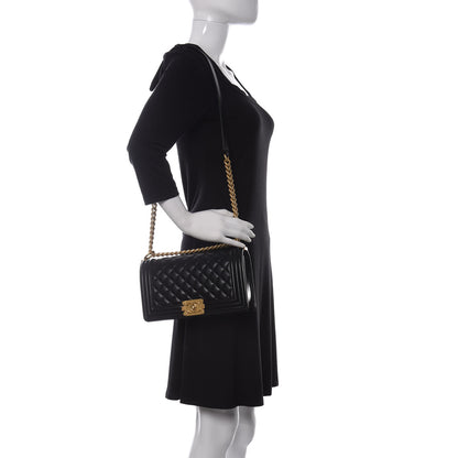 Chanel Lambskin Quilted Medium Boy Flap Black 2 of 9