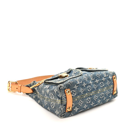 Louis Vuitton Monogram Denim Baggy PM Blue 4 of 9
