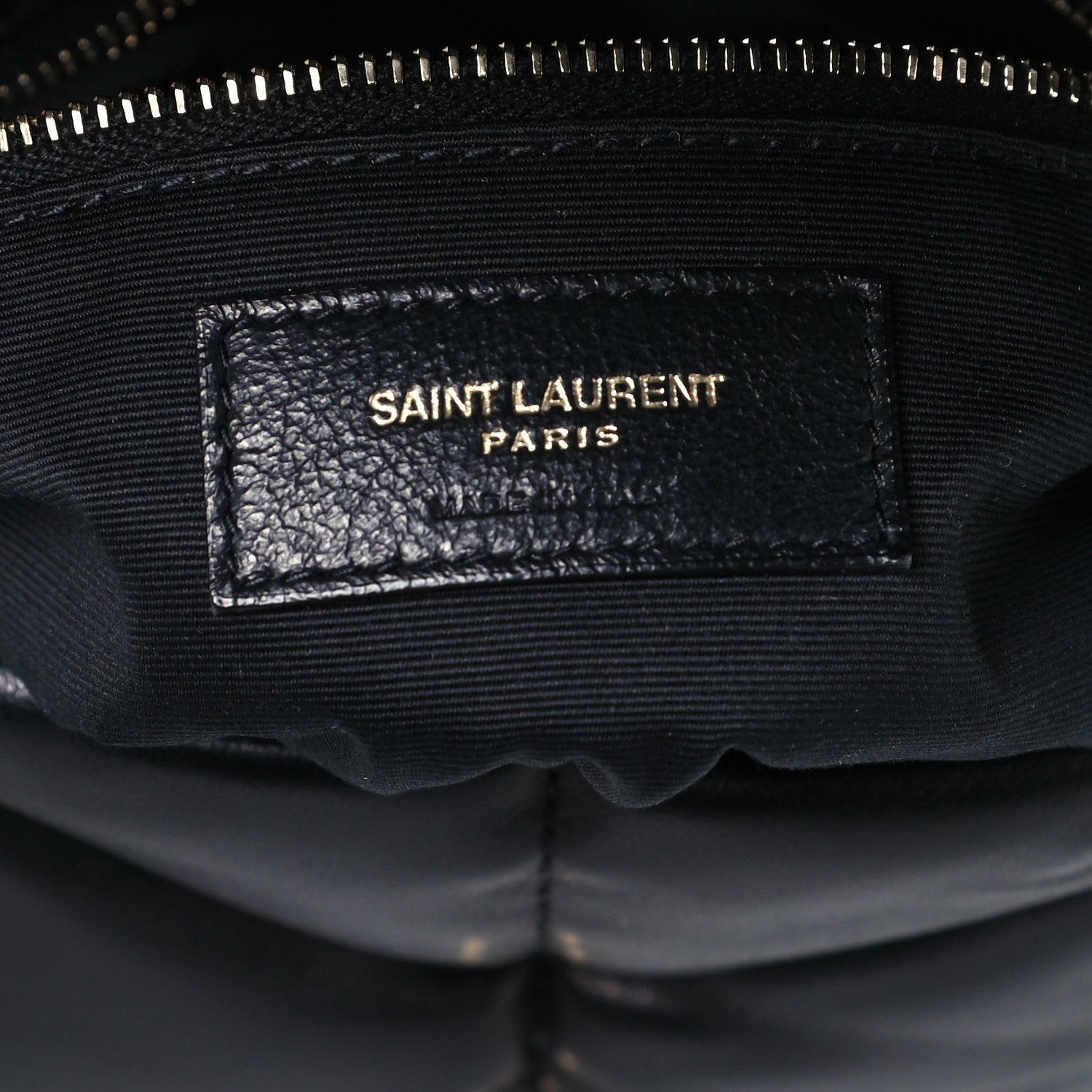 Saint Laurent Lambskin Quilted Small Loulou Puffer Monogram Chain Satchel Black 7 of 11