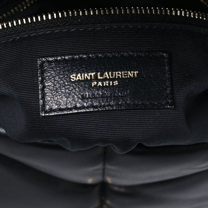 Saint Laurent Lambskin Quilted Small Loulou Puffer Monogram Chain Satchel Black 7 of 11