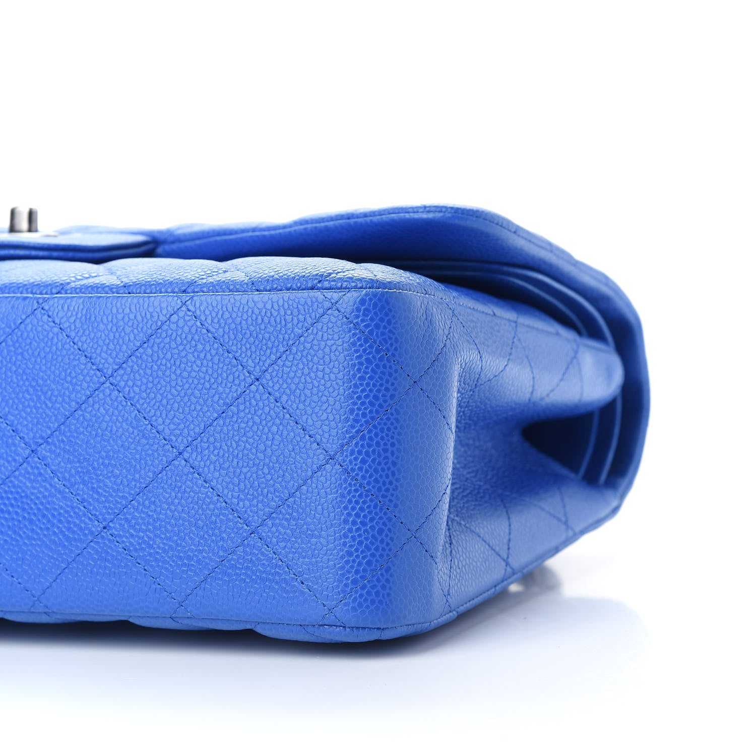 Chanel Caviar Quilted Jumbo Double Flap Blue 9 of 12
