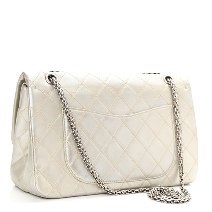 Chanel Metallic Lambskin Quilted 2.55 Reissue 227 Flap Silver 3 of 12