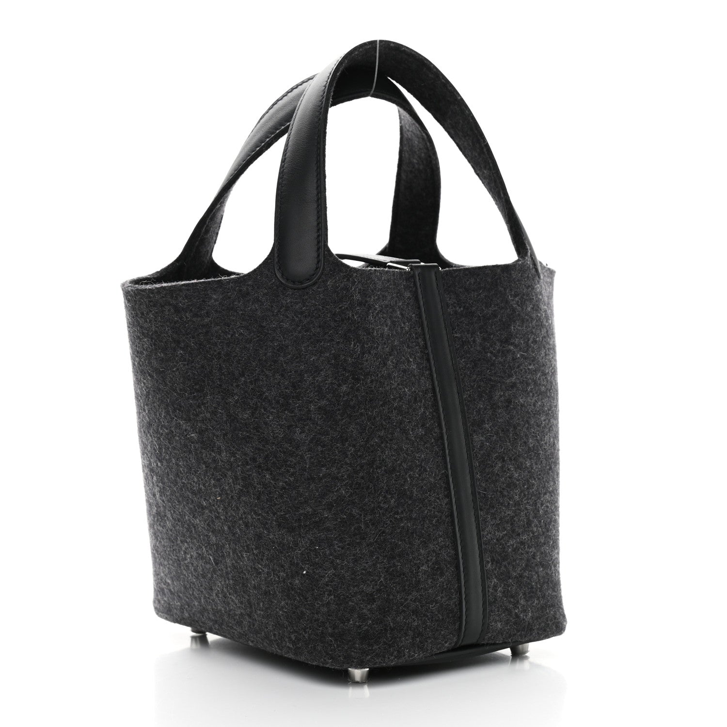 Hermes Feutre Swift Picotin Lock 18 PM Gris Moyen Black 3 of 9