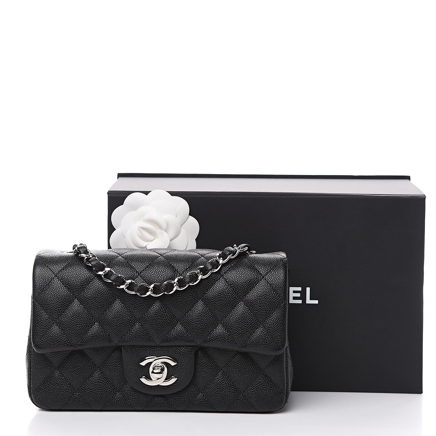 Chanel Caviar Quilted Mini Rectangular Flap Black 9 of 9