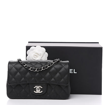 Chanel Caviar Quilted Mini Rectangular Flap Black 9 of 9