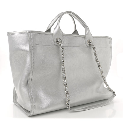 Chanel Metallic Calfskin Medium Deauville Tote Silver 5 of 27
