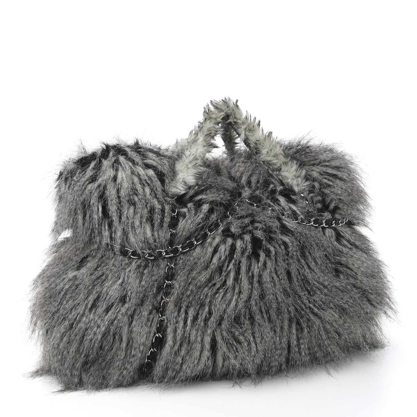 Arctic Fantasy Fur Large Tote Grey