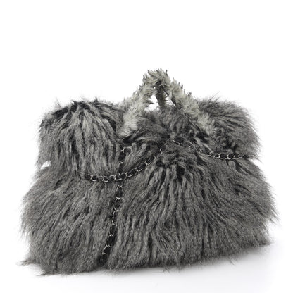 Chanel Arctic Fantasy Fur Large Tote Grey 2 of 9