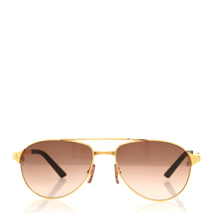 Cartier Santos Dumont Aviator Sunglasses Gold 2 of 6