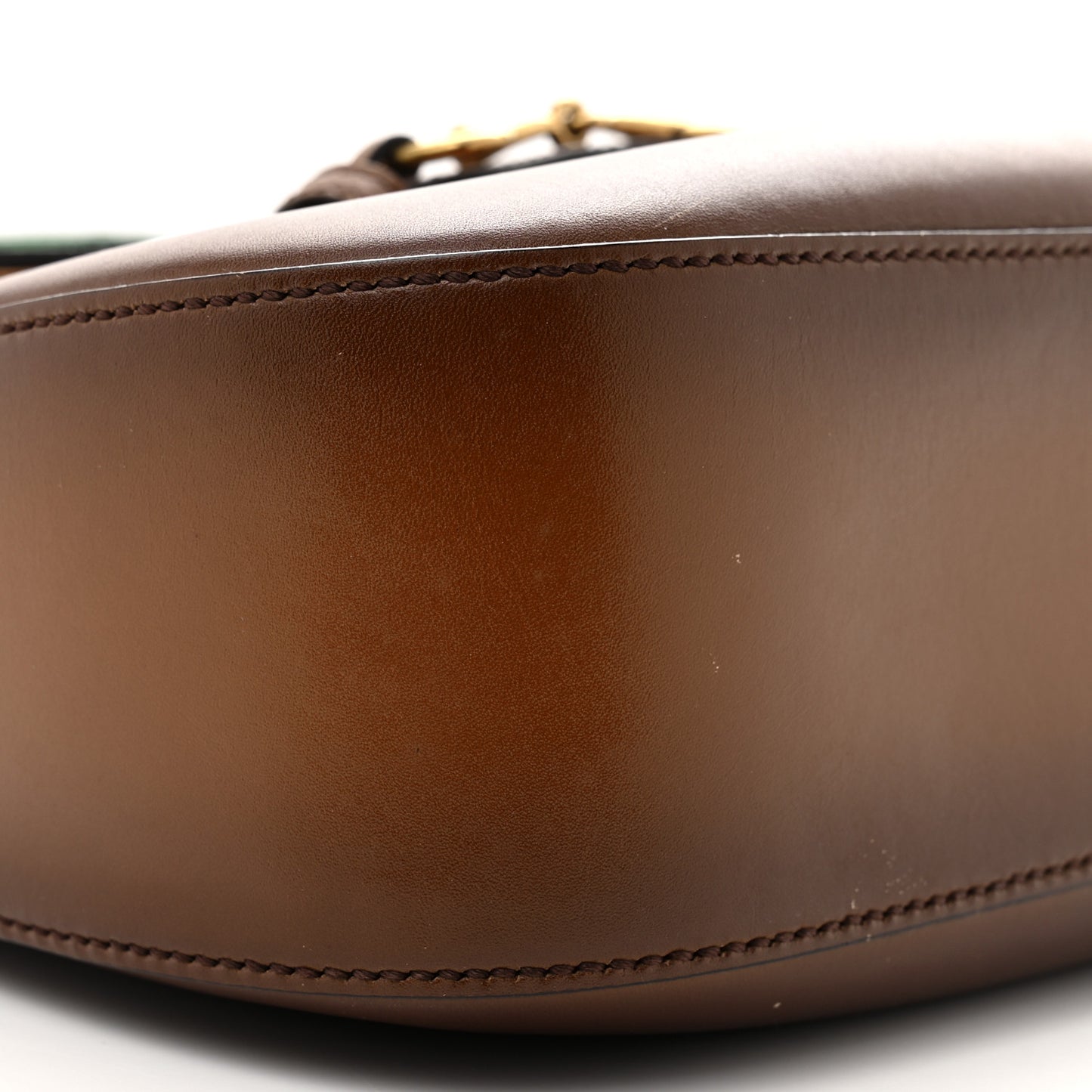 Calfskin Medium Lady Web Shoulder Bag Cuir