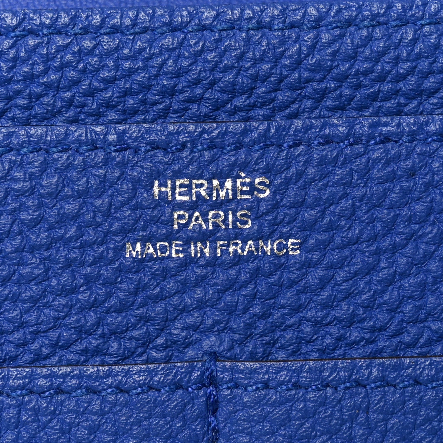 Hermes Togo Dogon Duo Wallet Bleu Electrique 6 of 7