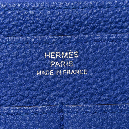 Hermes Togo Dogon Duo Wallet Bleu Electrique 6 of 7