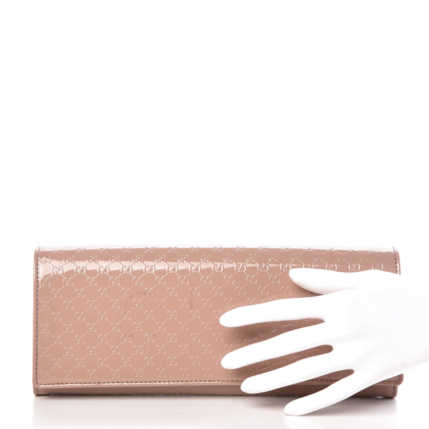 Patent Microguccissima Small Broadway Clutch Dark Cipria