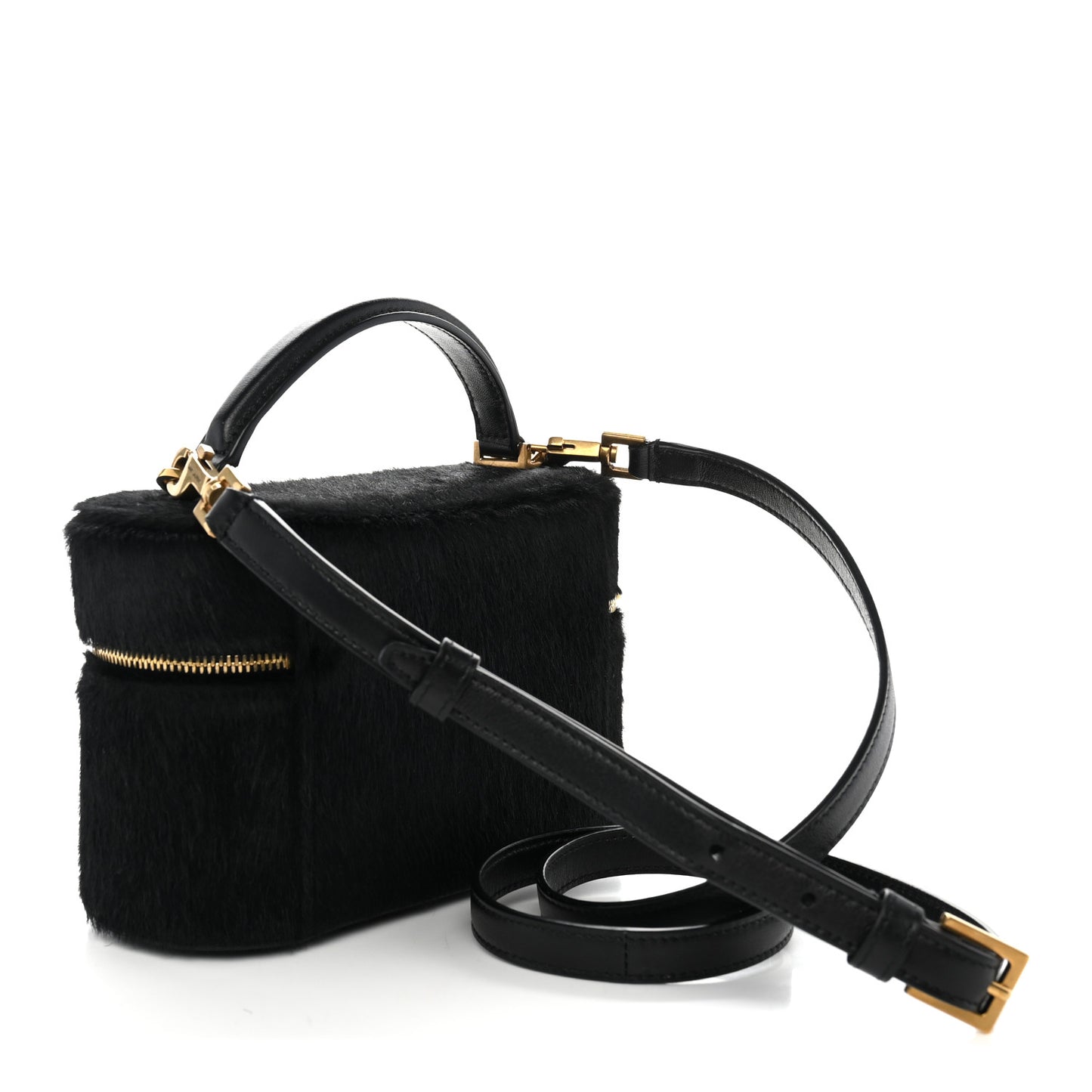 Pony Hair Mini Gaby Vanity Case Black