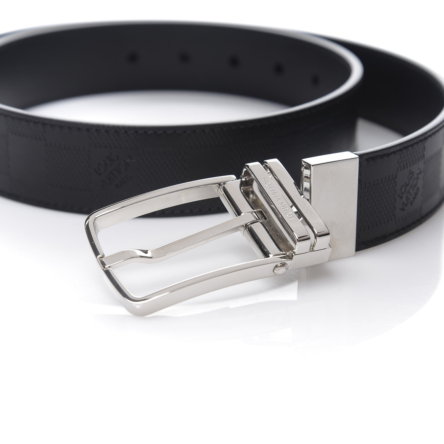 Louis Vuitton Damier Infini Calfskin Boston 30mm Reversible Belt 85 34 Black 6 of 6