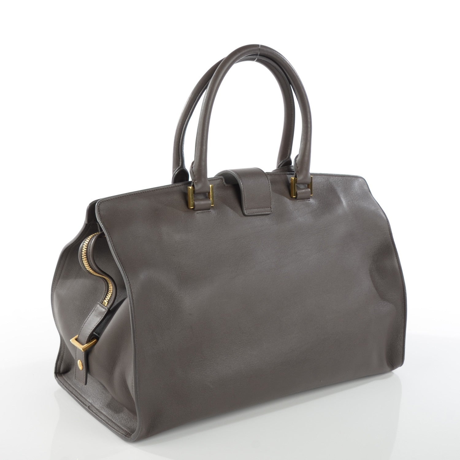 Saint Laurent Calfskin Medium Classic Y Cabas Earth 3 of 9