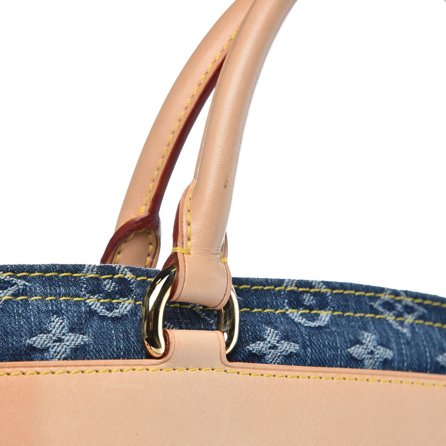 Monogram Denim Sac Plat Blue