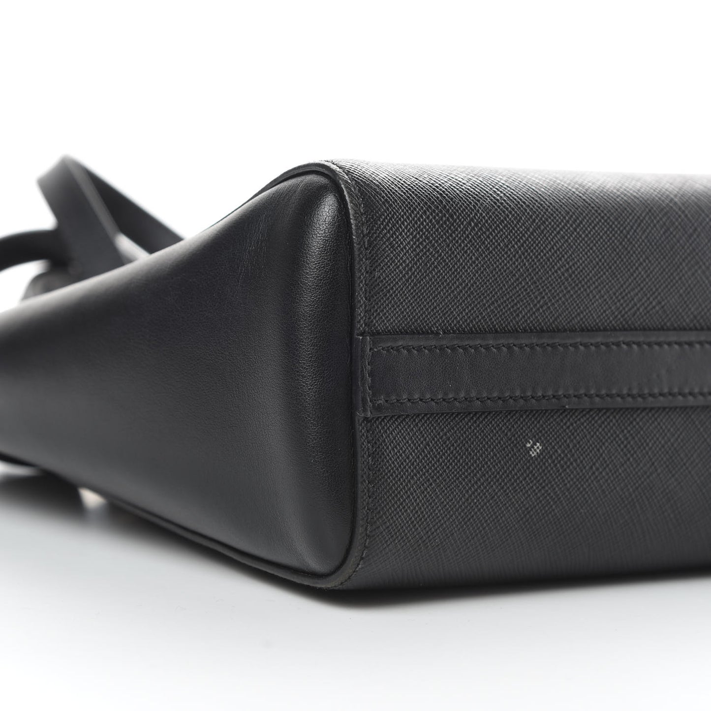 Saffiano Soft Calfskin Zippered Tote Black