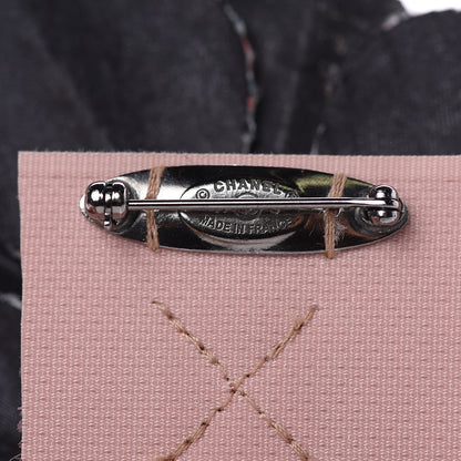 Chanel Tweed Camellia CC Pin Brooch Multicolor 4 of 5