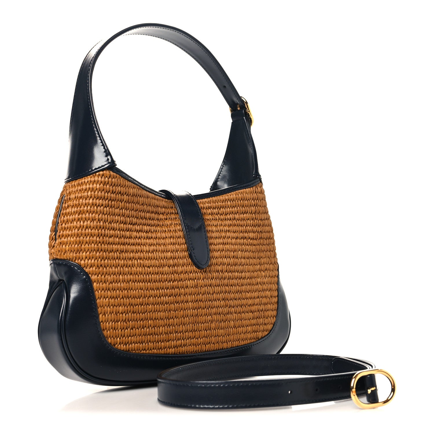Gucci Straw Lux Boarded Dyana Lux Calfskin Small Jackie 1961 Hobo