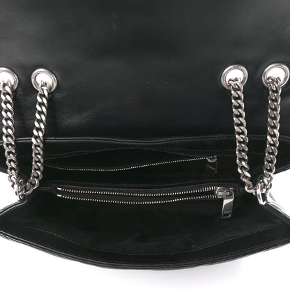 Saint Laurent Calfskin Y Quilted Monogram Medium Loulou Chain Satchel Black 5 of 12