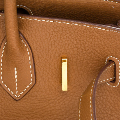 Hermes Taurillon Clemence Birkin 30 Gold 14 of 30
