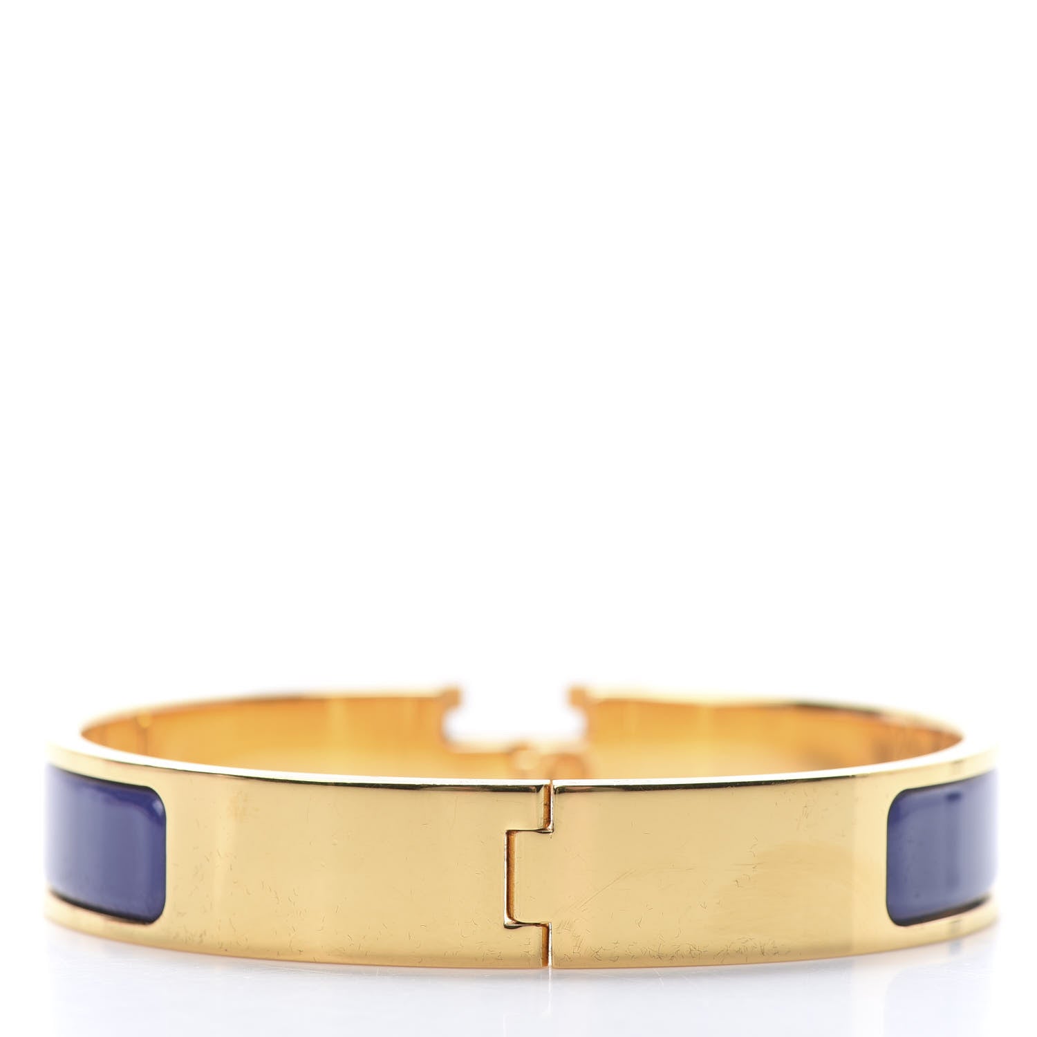 Hermes Enamel Narrow Clic Clac H Bracelet GM Bleu Royal 3 of 5