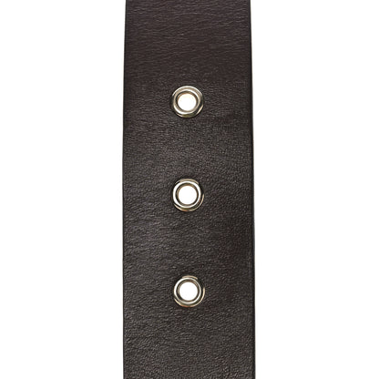 Chanel Calfskin Cross Stitch Grommet Belt 90 36 Brown 5 of 6