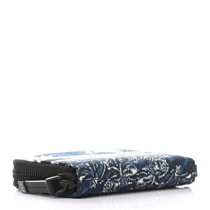 Christian Dior Technical Fabric Embroidered Palm Tree Toile De Jouy DiorTravel Detachable Card Holder Blue 4 of 6