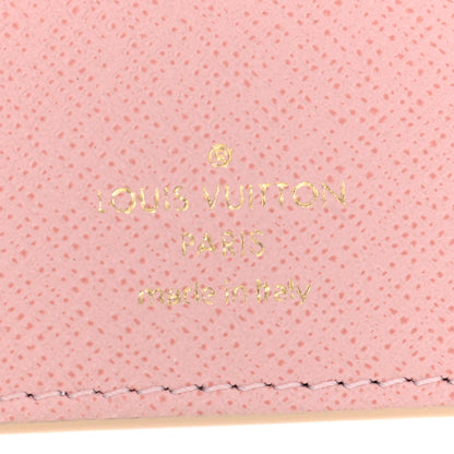 Louis Vuitton Damier Azur Victorine Wallet Rose Ballerine 5 of 6