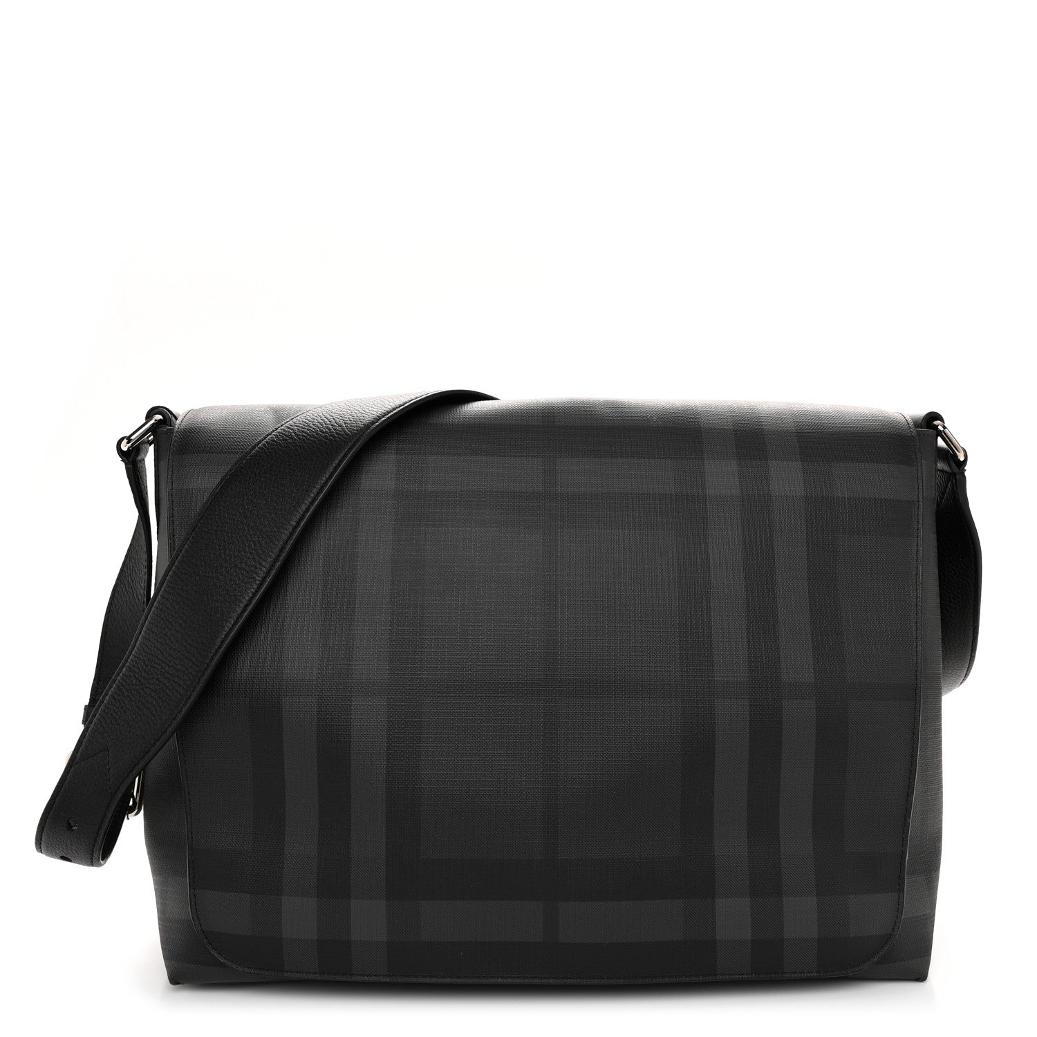 Burberry London Check Large Burleigh Messenger Charcoal 1 of 10